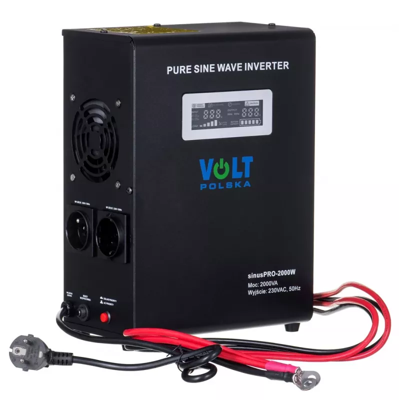 VOLT POLSKA SINUS PRO 2000W 24V Reiner Sinus-Wechselrichter/Ladegerät 1400W Dauerleistung