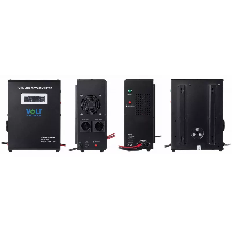 VOLT POLSKA SINUS PRO 2000W 24V Reiner Sinus-Wechselrichter/Ladegerät 1400W Dauerleistung