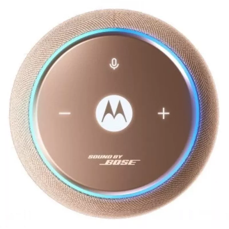 MOTOROLA Sound Flow Lautsprecher XT2549-1 30W Ausgangsleistung Sound by Bose Wi-Fi BT Airplay2 Google Spotify UWB 6000mAh IP67 Dockladung Warm Taupe