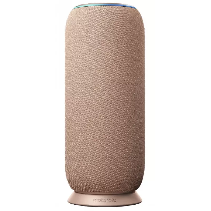 MOTOROLA Sound Flow Lautsprecher XT2549-1 30W Ausgangsleistung Sound by Bose Wi-Fi BT Airplay2 Google Spotify UWB 6000mAh IP67 Dockladung Warm Taupe