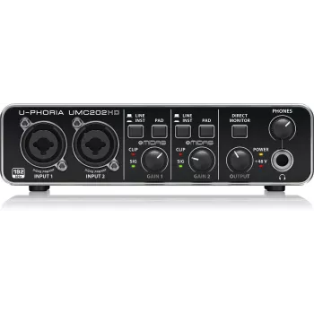 Behringer UMC202HD USB Audio Interface mit MIDAS Preamps