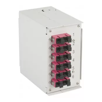 EFB-ELEKTRONIK DIN Rail Box OM4 6x SC-Duplex Coupling ohne Pigtails (BHS60203.6OM4)
