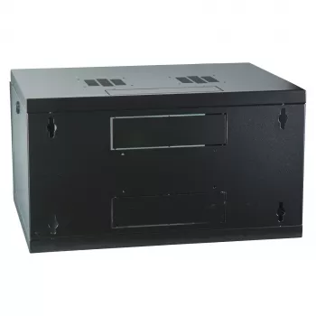 EFB-ELEKTRONIK 19 Zoll Wandgehäuse 6U, fest, 1-teilig, RAL 9005 Tiefschwarz, Tiefe 450 mm (691706VTS.45)