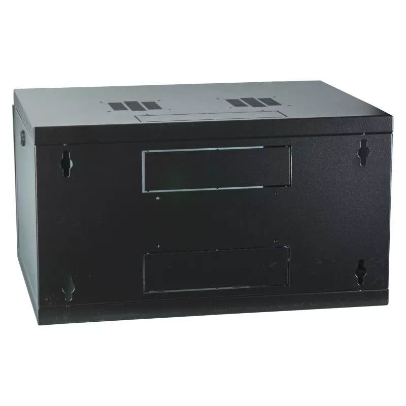 EFB-ELEKTRONIK 19 Zoll Wandgehäuse 6U, fest, 1-teilig, RAL 9005 Tiefschwarz, Tiefe 450 mm (691706VTS.45)