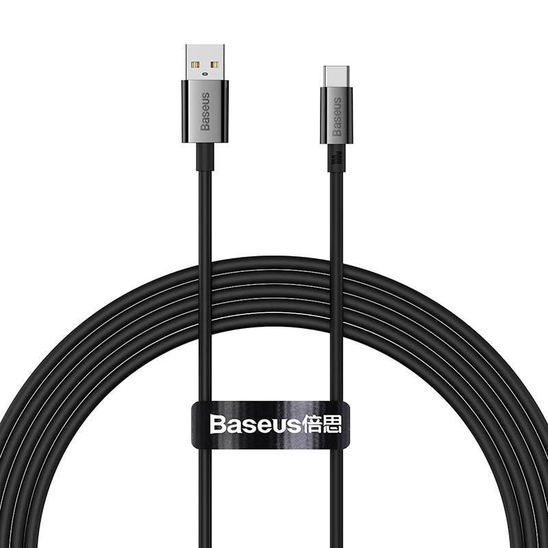 Baseus Superior 100W USB-auf-USB-C-Kabel 2m Schwarz
