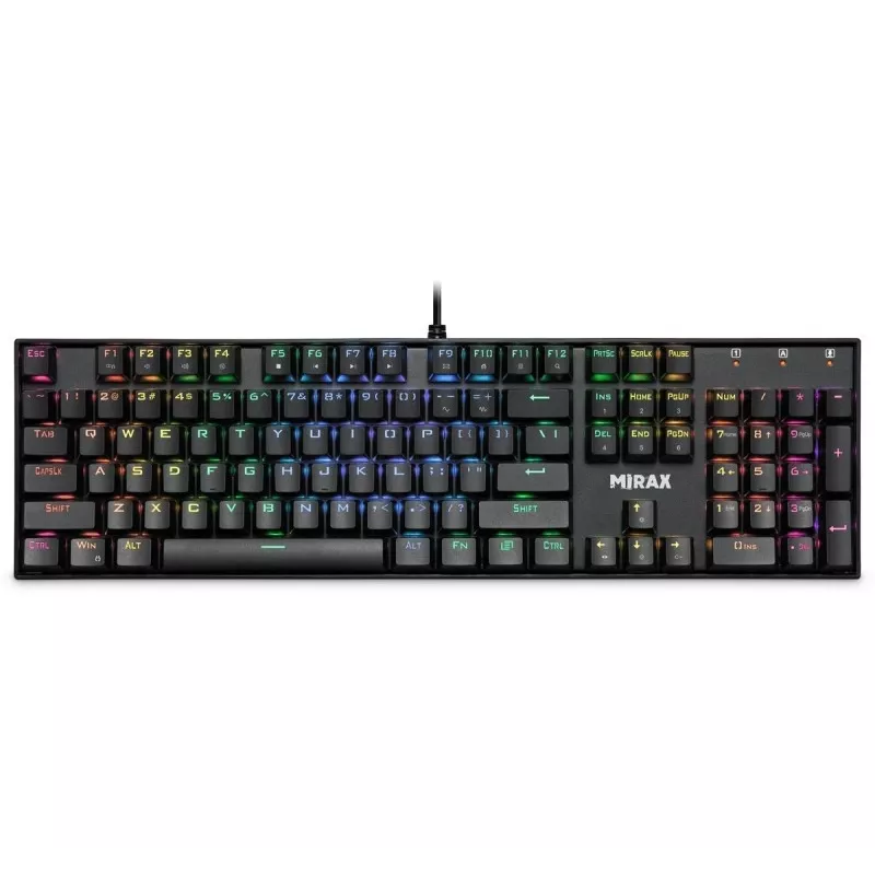 Defender Mirax GK-352 Mechanische Gaming-Tastatur, Outemu Blue Switches, RGB-Beleuchtung, Kabelgebunden USB, Schwarz