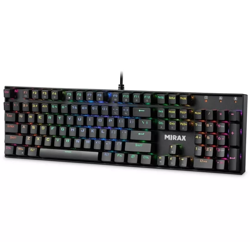 Defender Mirax GK-352 Mechanische Gaming-Tastatur, Outemu Blue Switches, RGB-Beleuchtung, Kabelgebunden USB, Schwarz