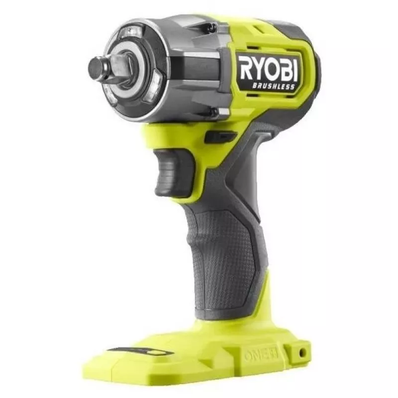 RYOBI ONE+ Bürstenloser Akku-Schlagschrauber RIW18CBL-0, 18V, 1/2 Zoll Vierkantantrieb, Grün/Schwarz, Gerät nur
