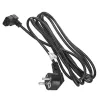 Maclean MCTV-854 Kaltgeräte-Netzkabel, 3-polig, Schwarz, 1,5 m
