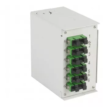 EFB-ELEKTRONIK DIN Rail Box OS2 6xSC/APC Duplex Coupler ohne Pigtails (BHS60228.6)