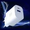 3MK FlowPower 30W USB-A USB-C PD 3.0 QC 4+ Wandladegerät Weiß