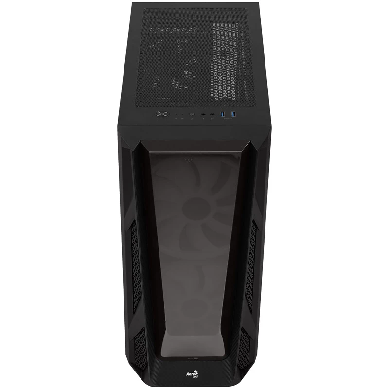 Aerocool NightHawk Duo Midi-Tower, Tempered Glass - Schwarz