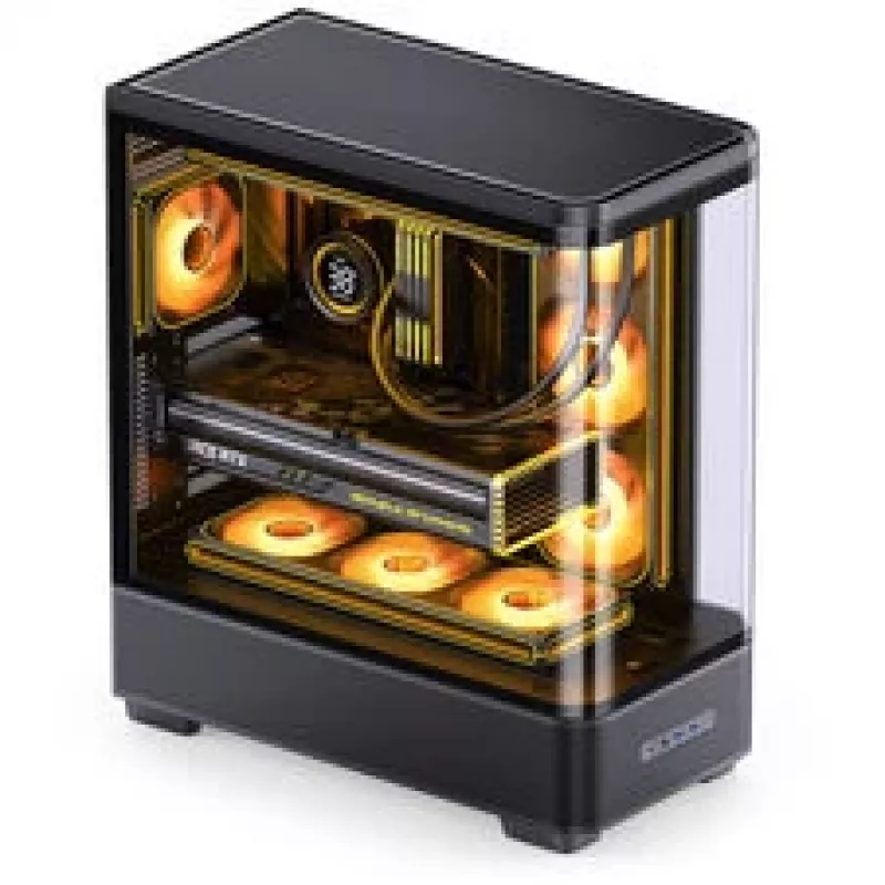 Jonsbo TK-5 Midi-Tower, ATX, Tempered Glass - Schwarz