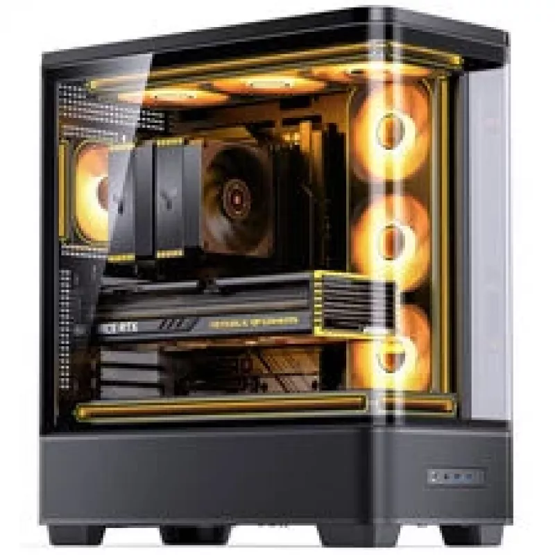 Jonsbo TK-5 Midi-Tower, ATX, Tempered Glass - Schwarz