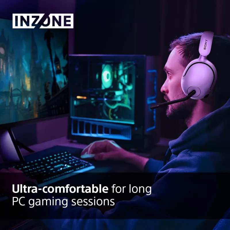 Sony INZONE H5 Wireless Gaming Headset Over-Ear mit Mikrofon Weiß