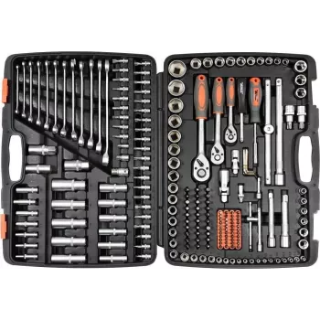216-teiliger Steckschlüsselsatz 1/2 Zoll, 3/8 Zoll, 1/4 Zoll T58691 STHOR