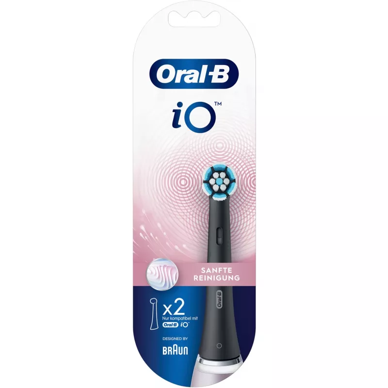 BRAUN Oral-B iO Gentle Care Bürstenkopf 2er-Pack Schwarz