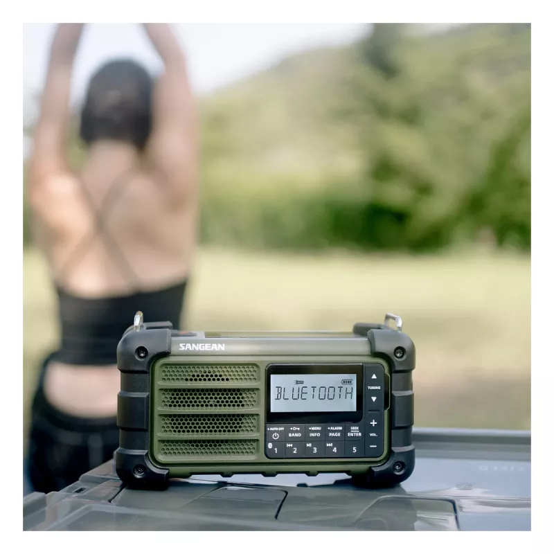 Sangean MMR-99 AM/FM Tragbares Notfallradio Waldgrün