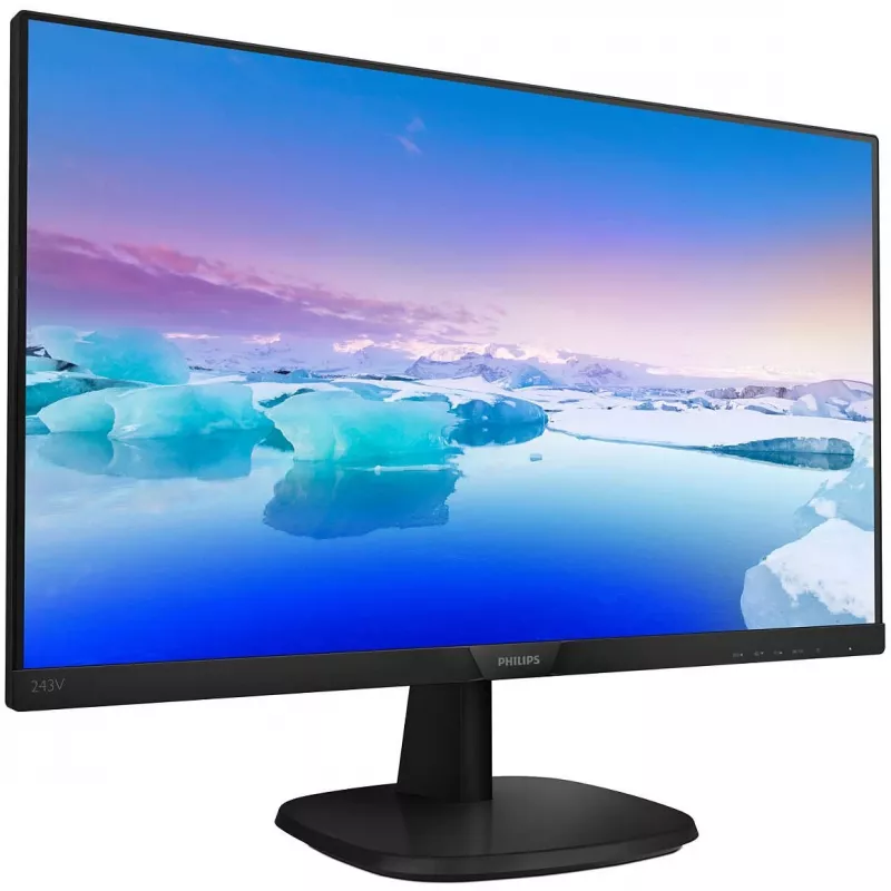 Philips V-Line 243V7QDSB 23.8 Zoll Full HD IPS LED Monitor - FlickerFree, LowBlue Modus, 75Hz, VGA/DVI/HDMI