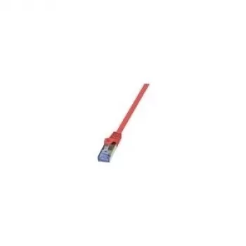 LogiLink PrimeLine Cat.6A S/FTP PIMF Patchkabel 0,25m Rot