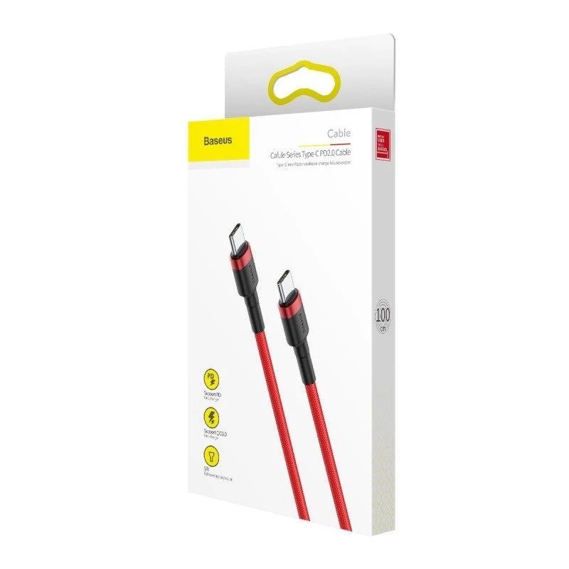 Baseus Cafule USB-C auf USB-C Kabel 60W 1m Rot