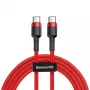 Baseus Cafule USB-C auf USB-C Kabel 60W 1m Rot