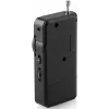 JVC RA-E311B Tragbares AM/FM-Radio mit Teleskopantenne und Tragegriff, Schwarz
