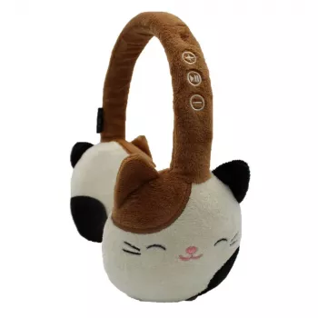 Lazerbuilt Squishmallows Cam the Cat Bluetooth Headset für Kinder - Over-Ear kabellose Kopfhörer mit Mikrofon, kindersichere Lautstärke (85dB), bis zu 10h Akku, USB-C, Pink/Weiß