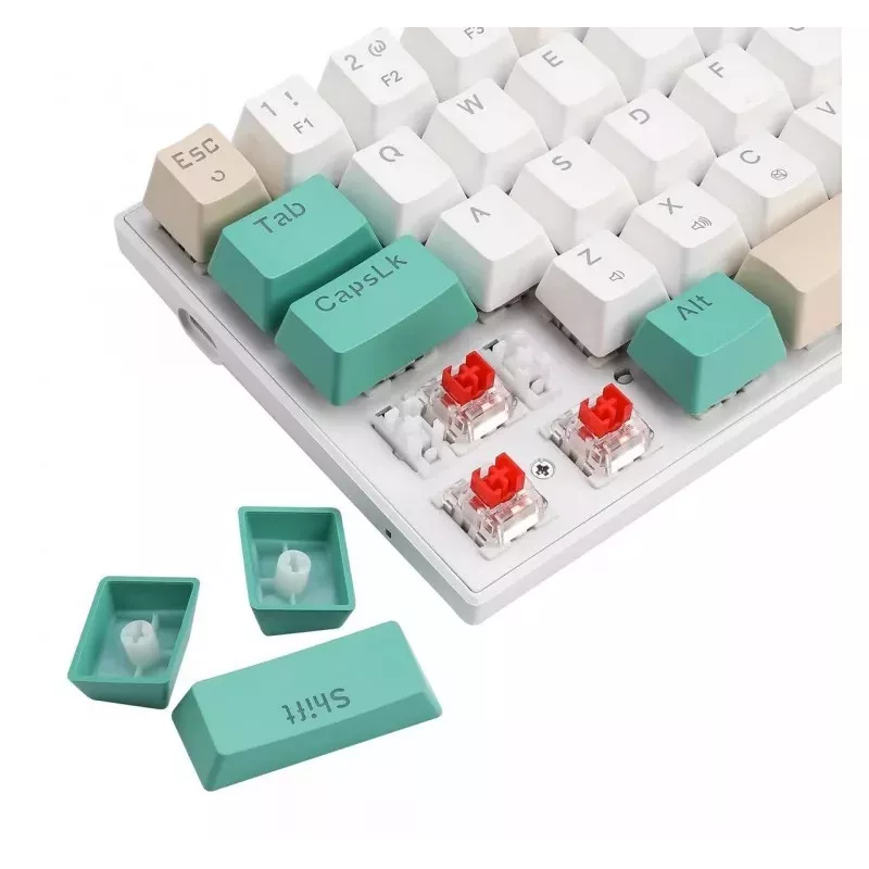 Defender VEXX GK-084 Mechanische Gaming-Tastatur, 75%-Layout, Outemu Red Switches, Weiß