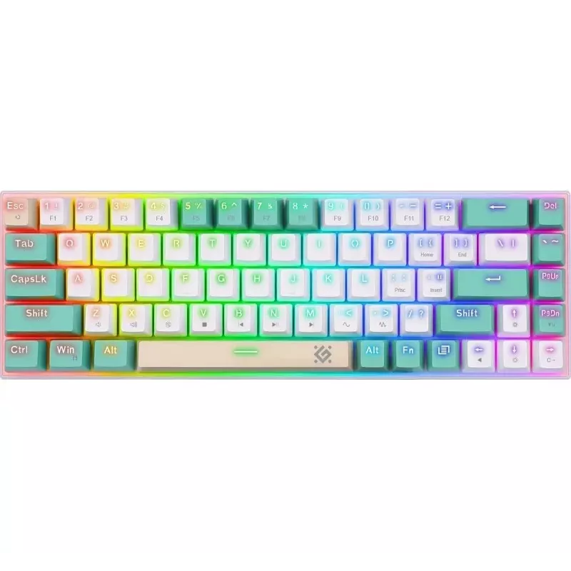 Defender VEXX GK-084 Mechanische Gaming-Tastatur, 75%-Layout, Outemu Red Switches, Weiß