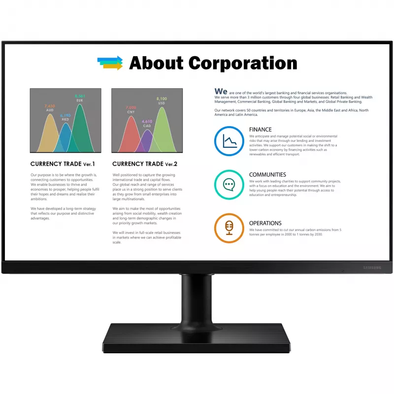 Samsung LF27T450FQRXEN 27 inch Full HD IPS Monitor - Schwarz
