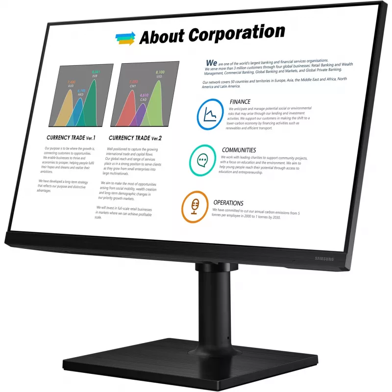 Samsung LF27T450FQRXEN 27 inch Full HD IPS Monitor - Schwarz