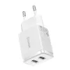 Baseus Kompakt Universal Weiß AC Indoor Ladegerät 10,5W 2 USB-A Anschlüsse