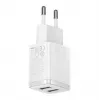 Baseus Kompakt Universal Weiß AC Indoor Ladegerät 10,5W 2 USB-A Anschlüsse