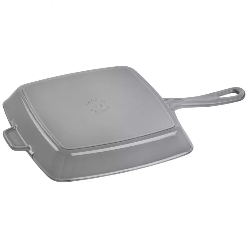 ZWILLING Staub Gusseisen Quadratische Grillpfanne 26 cm Graphitgrau