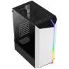 Aerocool Bionic V1 Midi-Tower, RGB, Tempered Glass - Schwarz/Weiß