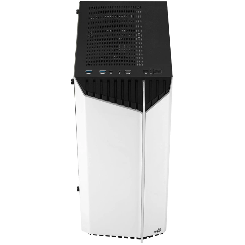 Aerocool Bionic V1 Midi-Tower, RGB, Tempered Glass - Schwarz/Weiß
