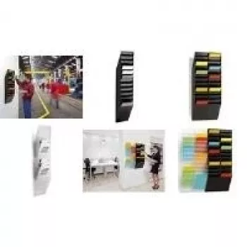 DURABLE FLEXIBOXX 12 A4 Hochformat Prospekthalter-System, Transparent, 700x1000x100 mm