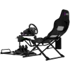 LORGAR FLEX RAF1 Sim Racing Cockpit Advanced, klappbar, 150x72x113 cm Spielposition, 38x72x126 cm zusammengeklappt, Schwarz