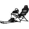 LORGAR FLEX RAF1 Sim Racing Cockpit Advanced, klappbar, 150x72x113 cm Spielposition, 38x72x126 cm zusammengeklappt, Schwarz