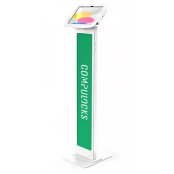 Compulocks iPad 10.9 10th Gen Space Enclosure Brandable Floor Stand - Weiß