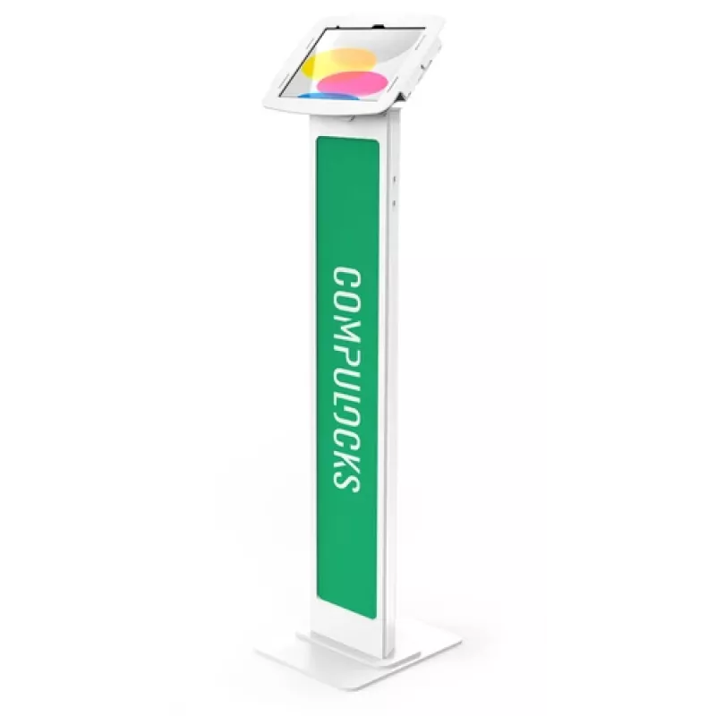 Compulocks iPad 10.9 10th Gen Space Enclosure Brandable Floor Stand - Weiß