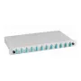 EFB-Elektronik Spleißbox SC OM3 50/125µm ausziehbar 48 Pigtails vorterminiert / 24 Duplex-Kupplungen 1U 19 inch Rackmontage
