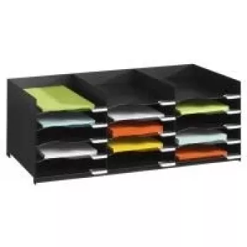 PAPERFLOW Sortierbox für Quer-Rollladenschränke (EO532.01) - Hellgrau, 3 Fächer