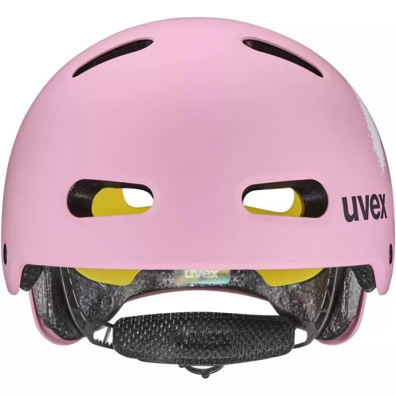UVEX Kid 4 Style MIPS Kinderfahrradhelm - Spray Strawberry Matt (51-55 cm)