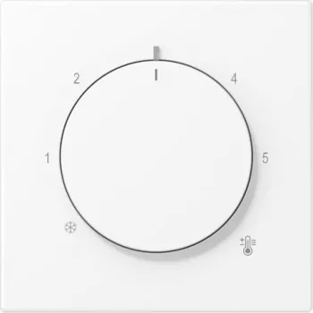 JUNG LS1749BFWWM Abdeckplatte für Thermostat, Alpinweiß, LS 990 Design