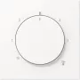 JUNG LS1749BFWWM Abdeckplatte für Thermostat, Alpinweiß, LS 990 Design