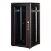 ROLINE 19-Zoll Netzwerkschrank Pro 22U, 600x600 mm (BxT), Glastür, Schwarz