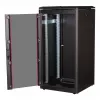 ROLINE 19-Zoll Netzwerkschrank Pro 22U, 600x600 mm (BxT), Glastür, Schwarz