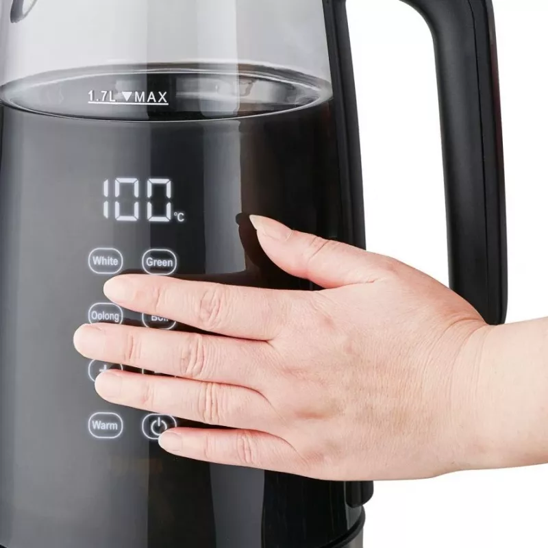 ELDOM C530 NEVO Wasserkocher 1,7 L 2200 W Schwarz, Transparent